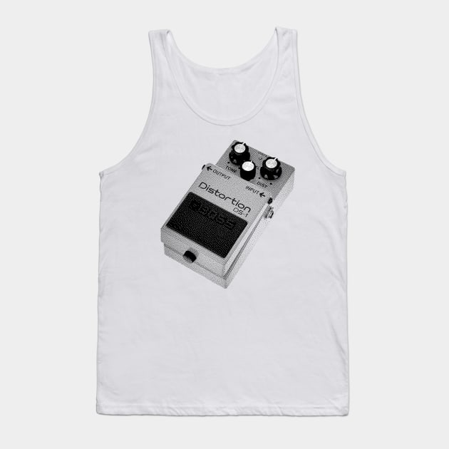 Boss DS-1 Distortion Pedal 8Bit Tribute Design Tank Top by DankFutura